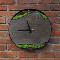 Часы "Mossy pine circle"